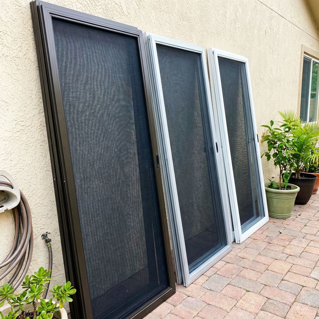 Multiple screen door colors - black and white frames